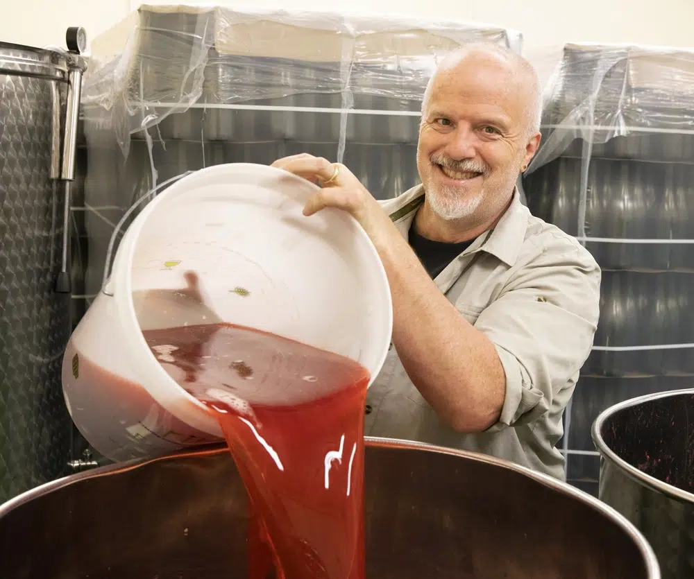 smiling winemaker